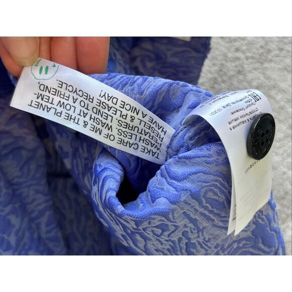 NWOT Ganni Women 3D Jacquard Mini Skirt in Blue Iris Sz4 $375 D6 - Picture 9 of 12